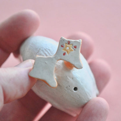 Camp Hollow Pink Goose Birthday Candle Holder | Porcelain Cake Topper
