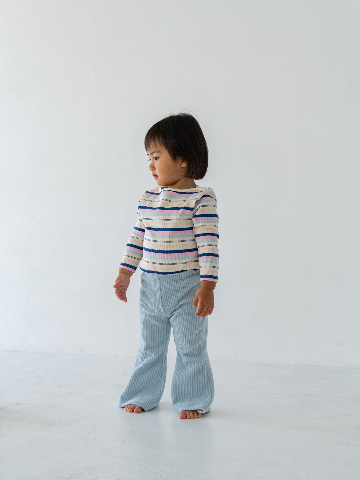 Pippi + Lotta Soft Velour Flare pants - Ice Blue Pippi + Lotta