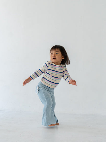Pippi + Lotta Soft Velour Flare pants - Ice Blue Pippi + Lotta