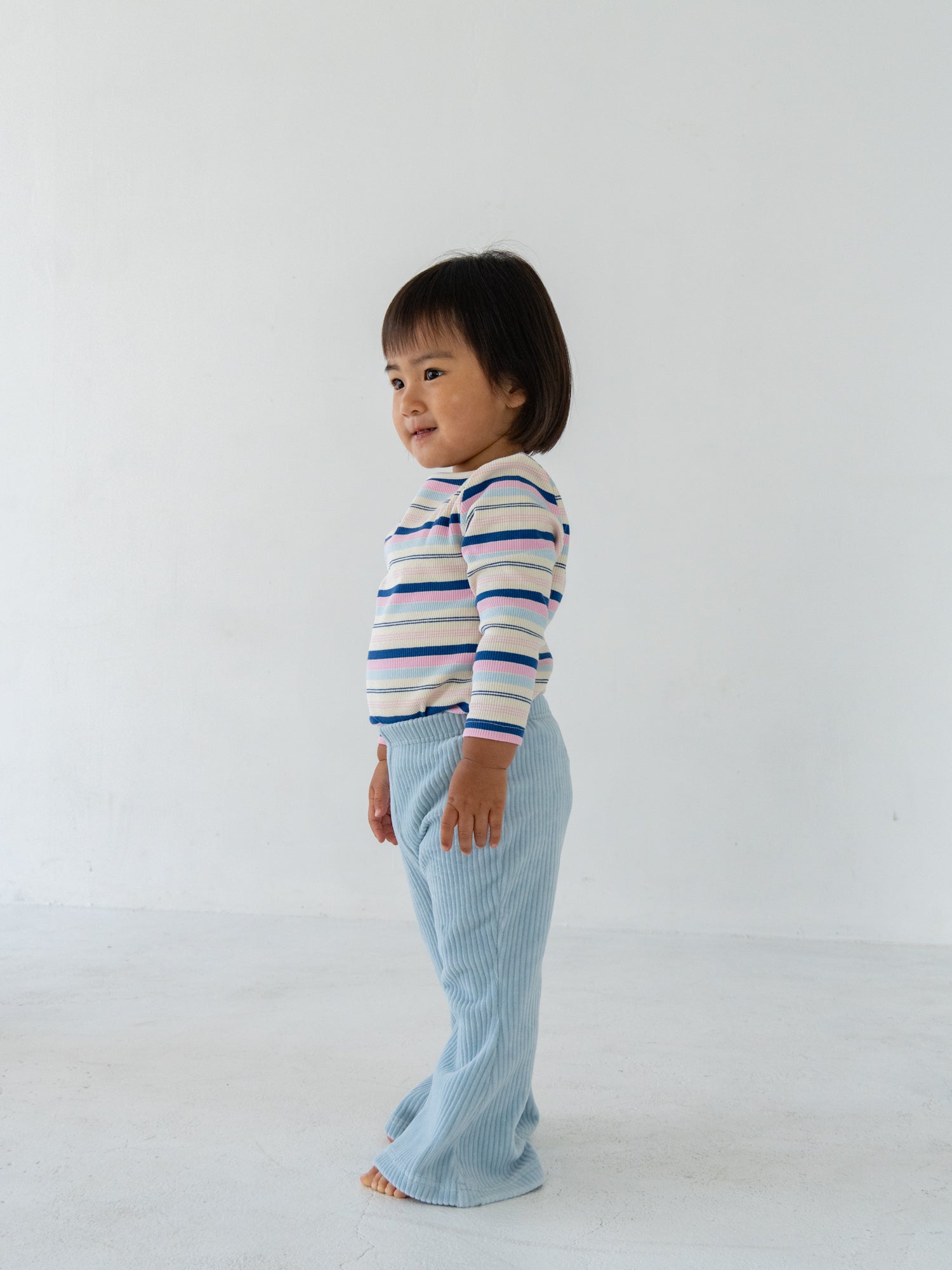 Pippi + Lotta Soft Velour Flare pants - Ice Blue Pippi + Lotta