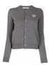 PLAY COMME DES GARÇONS PLAY embroidered heart wool - knit cardigan COMME DES GARÇONS PLAY