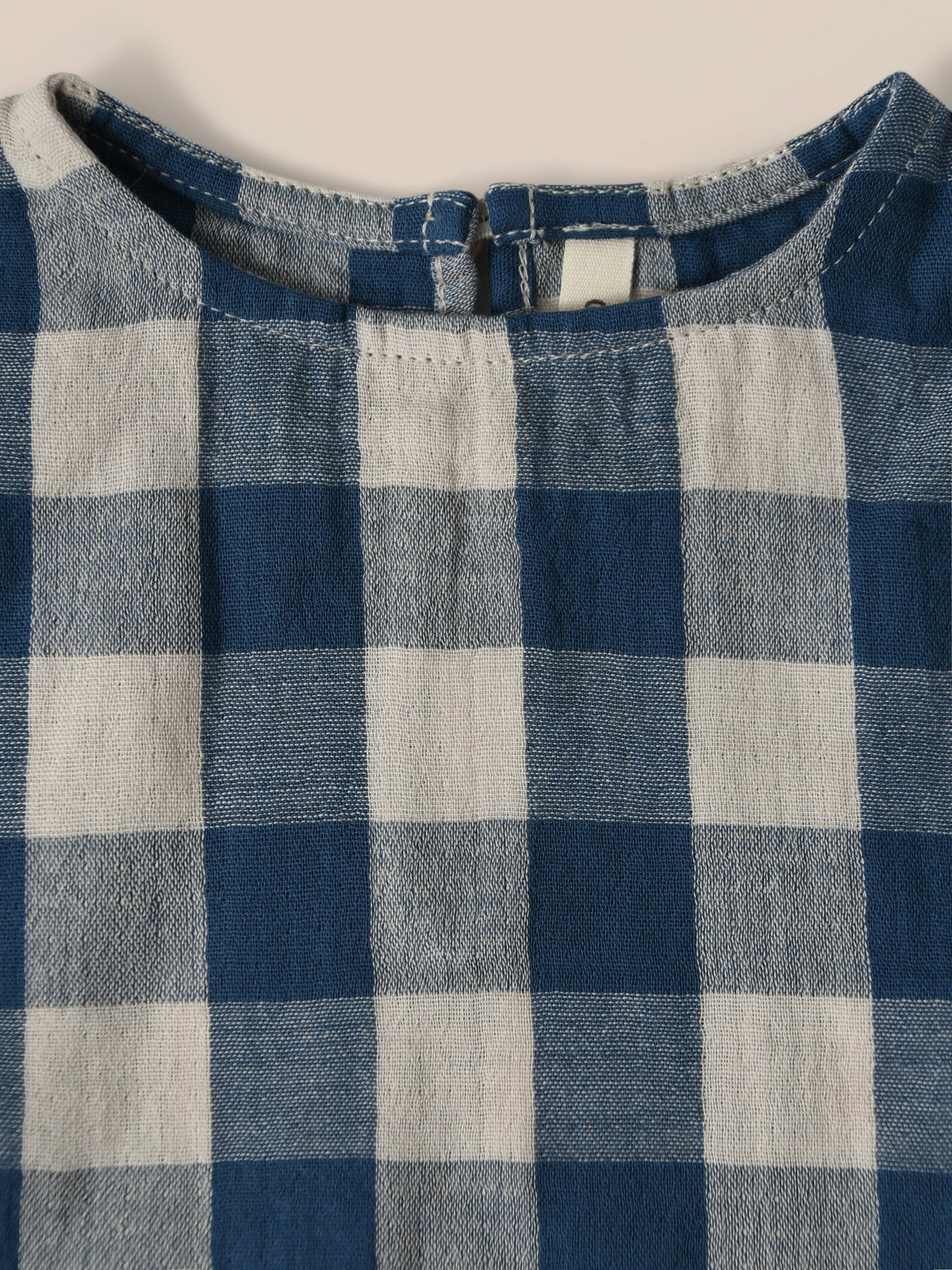 Pottery Blue Gingham Boxy T-shirt Organic Zoo - enjoykidsus