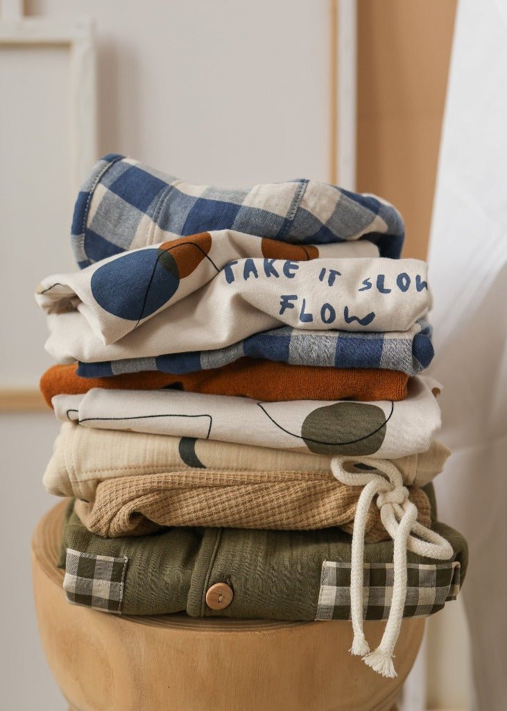 Organic Zoo Pottery Blue Gingham Bucket Sun Hat Organic Zoo