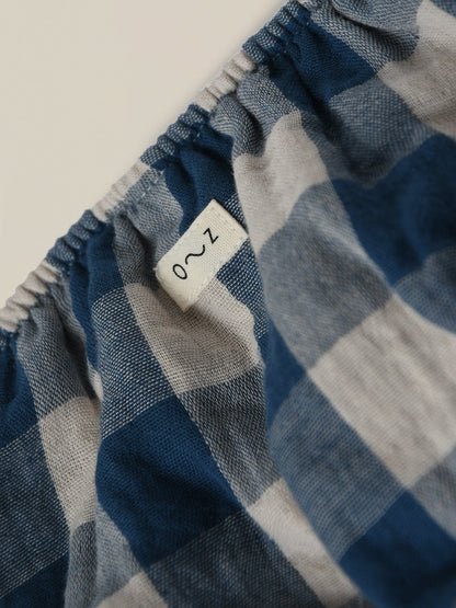 Pottery Blue Gingham Shortie Organic Zoo - enjoykidsus