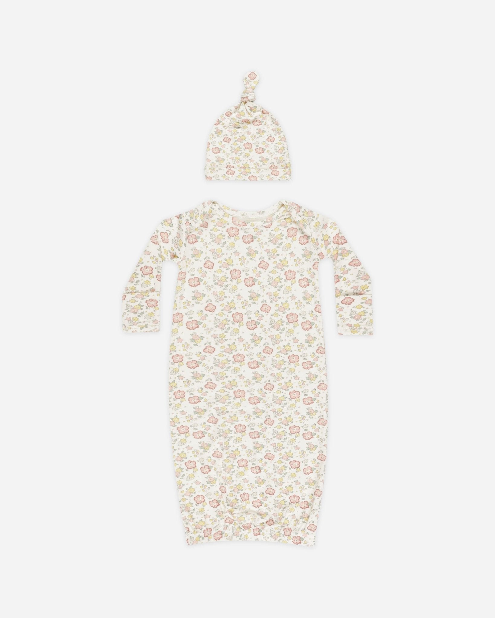 Quincy Mae Bamboo Baby Gown + Hat Set || Bloom Quincy Mae