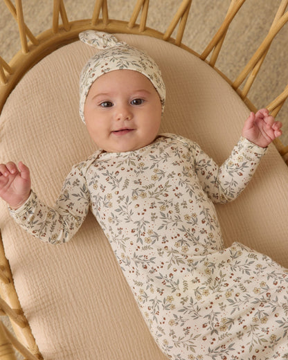 Quincy Mae Bamboo Baby Gown + Hat Set || Woodland Quincy Mae