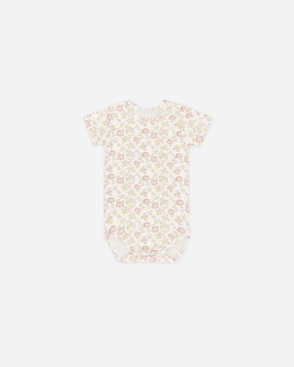 Quincy Mae Bamboo Short Sleeve Bodysuit || Bloom Quincy Mae
