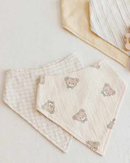 Quincy Mae Bandana Scarf, 2 Pack || Teddy, Oat Check Quincy Mae