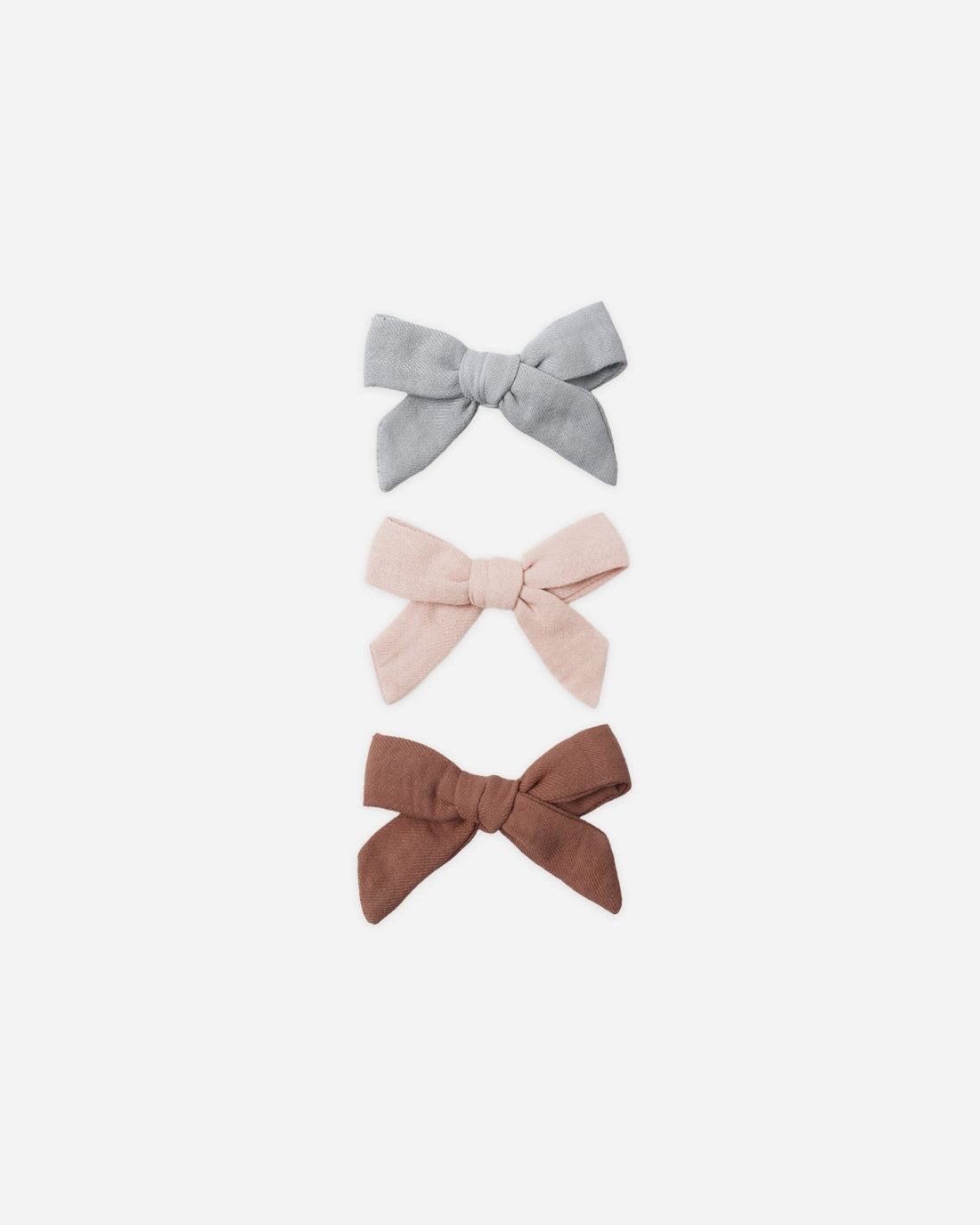 Quincy Mae Bow W. Clip, Set Of 3 Sky, Blush, Poppy Quincy Mae