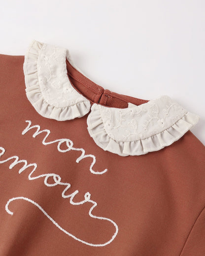 Quincy Mae Collared Sweatshirt Mon Amour Quincy Mae