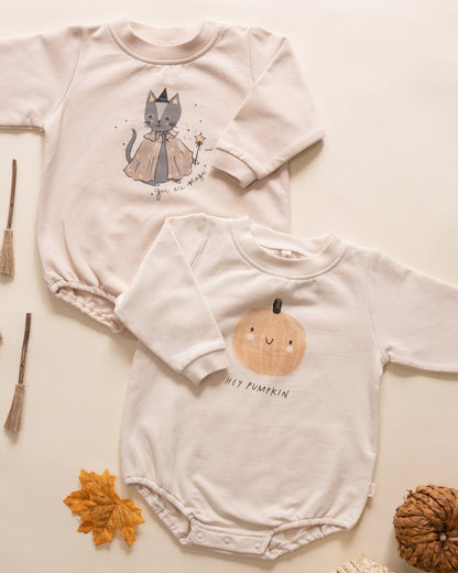 Quincy Mae Crewneck Bubble Romper || Magic Cat Quincy Mae New