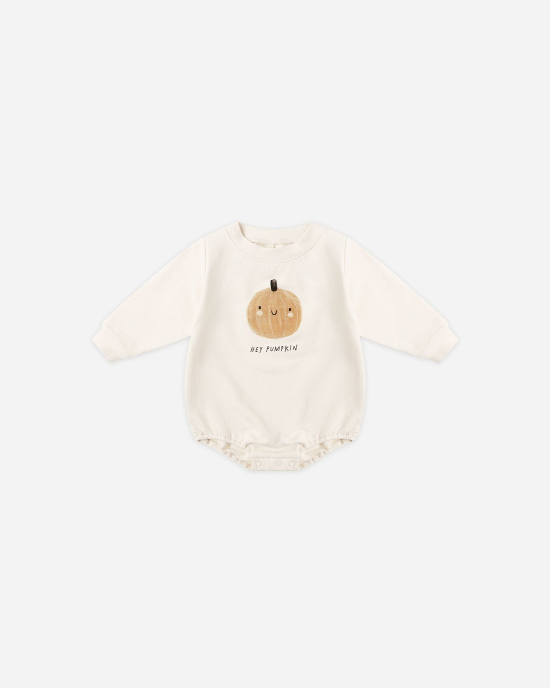 Quincy Mae Crewneck Bubble Romper || Pumpkin Quincy Mae New