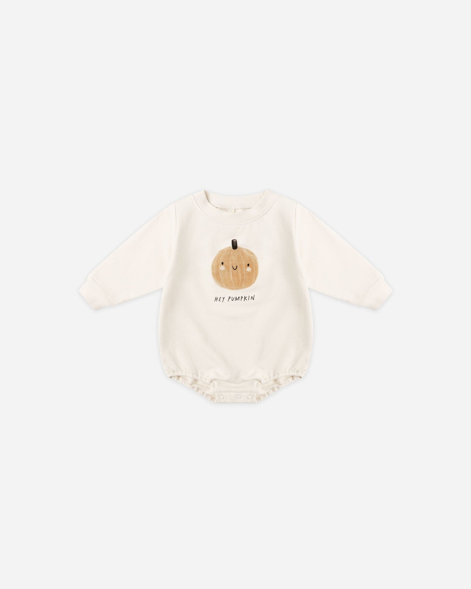 Quincy Mae Crewneck Bubble Romper || Pumpkin Quincy Mae New