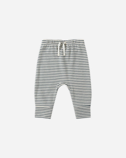 Quincy Mae Drawstring Pant || Ocean Micro Stripe Quincy Mae