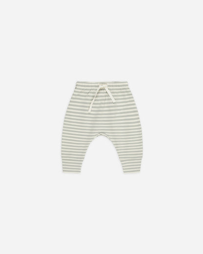 Quincy Mae Drawstring Pant || Sage Stripe Quincy Mae