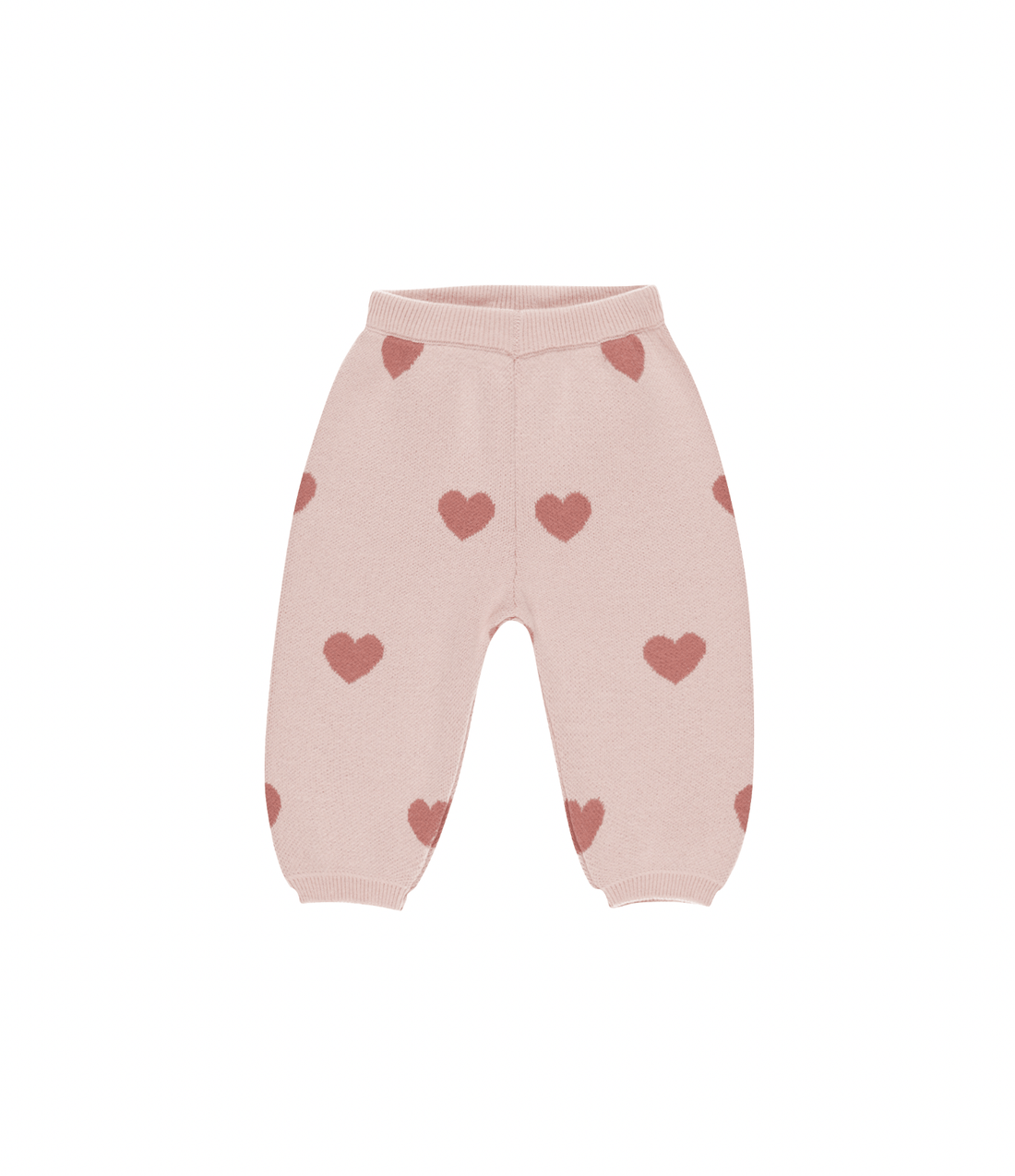 Quincy Mae Heart Knit Pants || bubblegum Quincy Mae