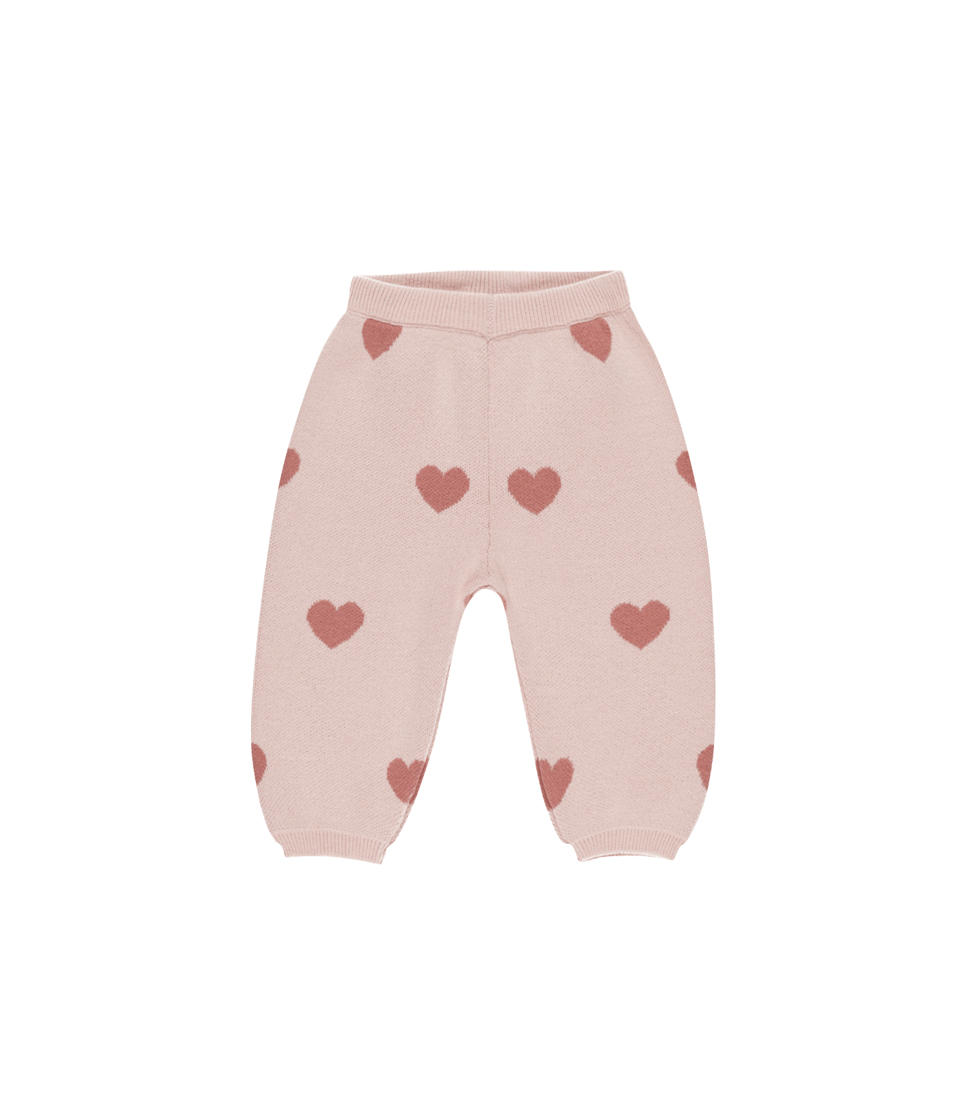 Quincy Mae Heart Knit Pants || bubblegum Quincy Mae