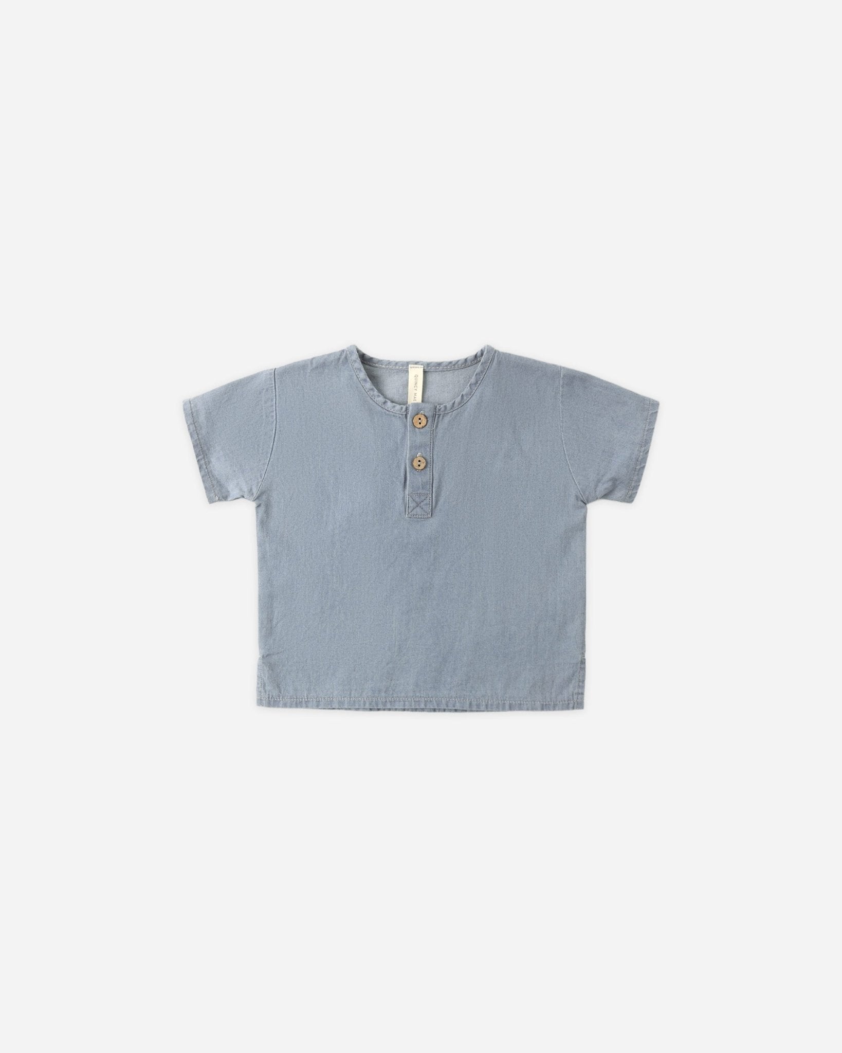 Quincy Mae Henry Top Lightweight Denim Quincy Mae