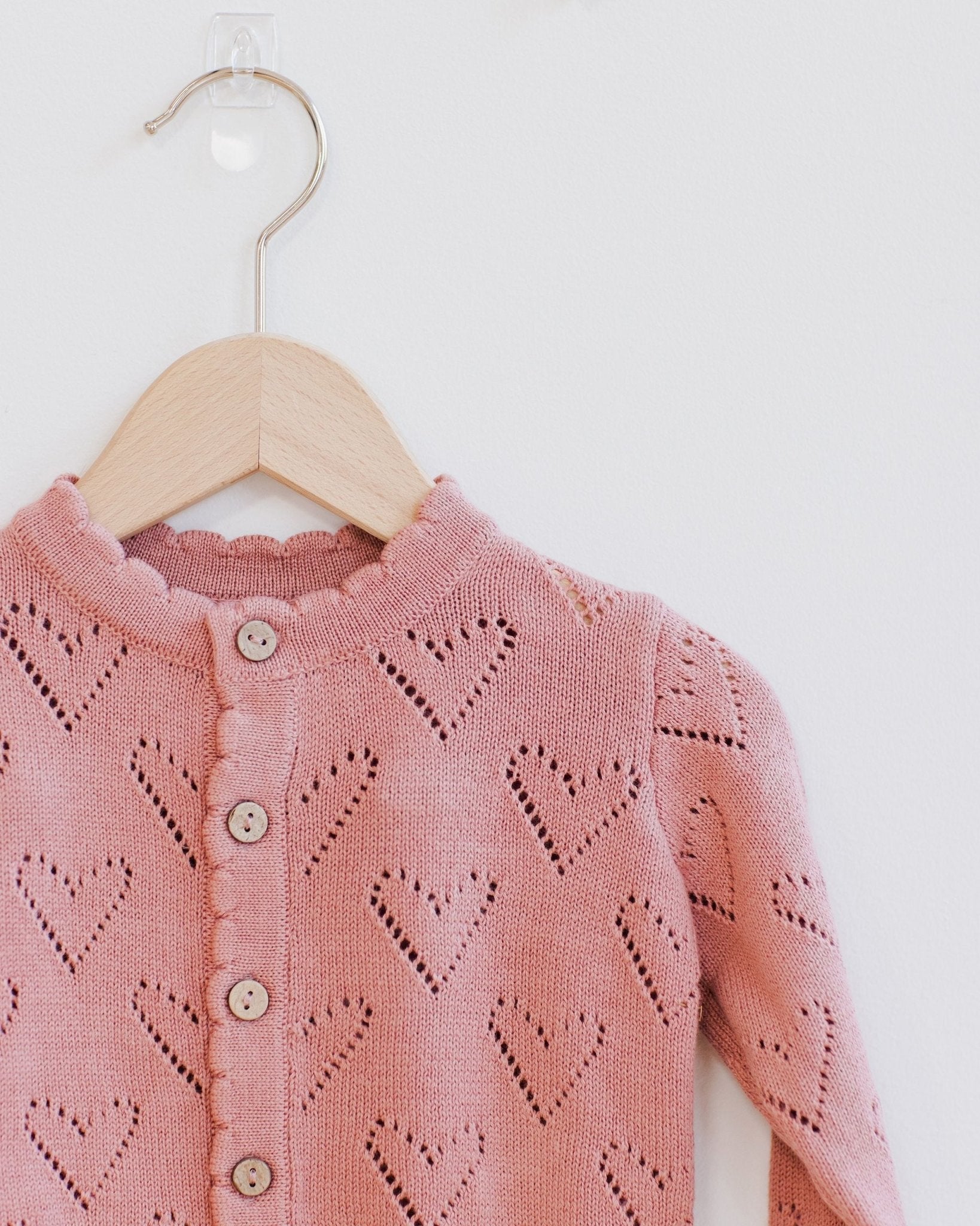 Quincy Mae Knit Cardigan - Lipstick Quincy mae - enjoykidsus