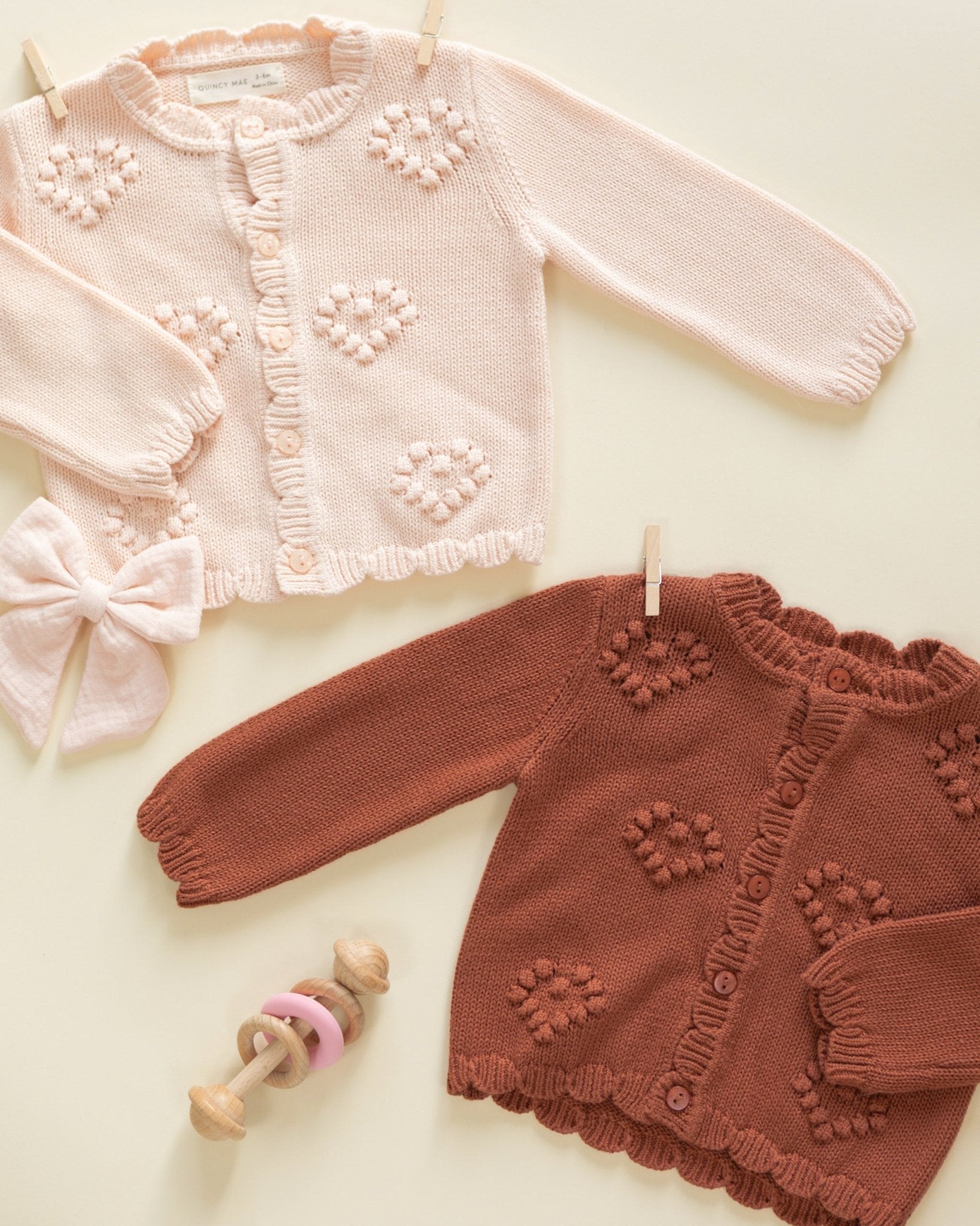 Quincy Mae Knit Cardigan Red Quincy Mae