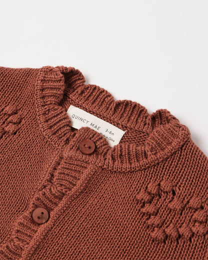 Quincy Mae Knit Cardigan Red Quincy Mae
