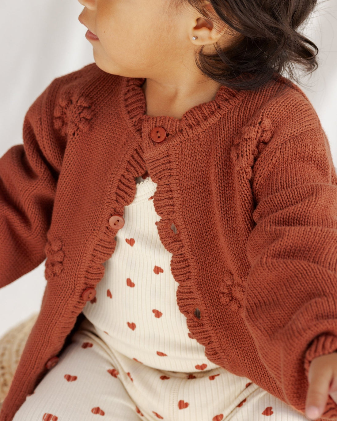 Quincy Mae Knit Cardigan Red Quincy Mae