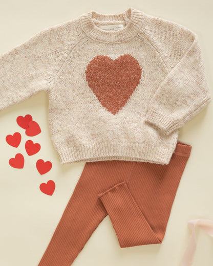 Quincy Mae Knit Sweater Red Heart Quincy Mae