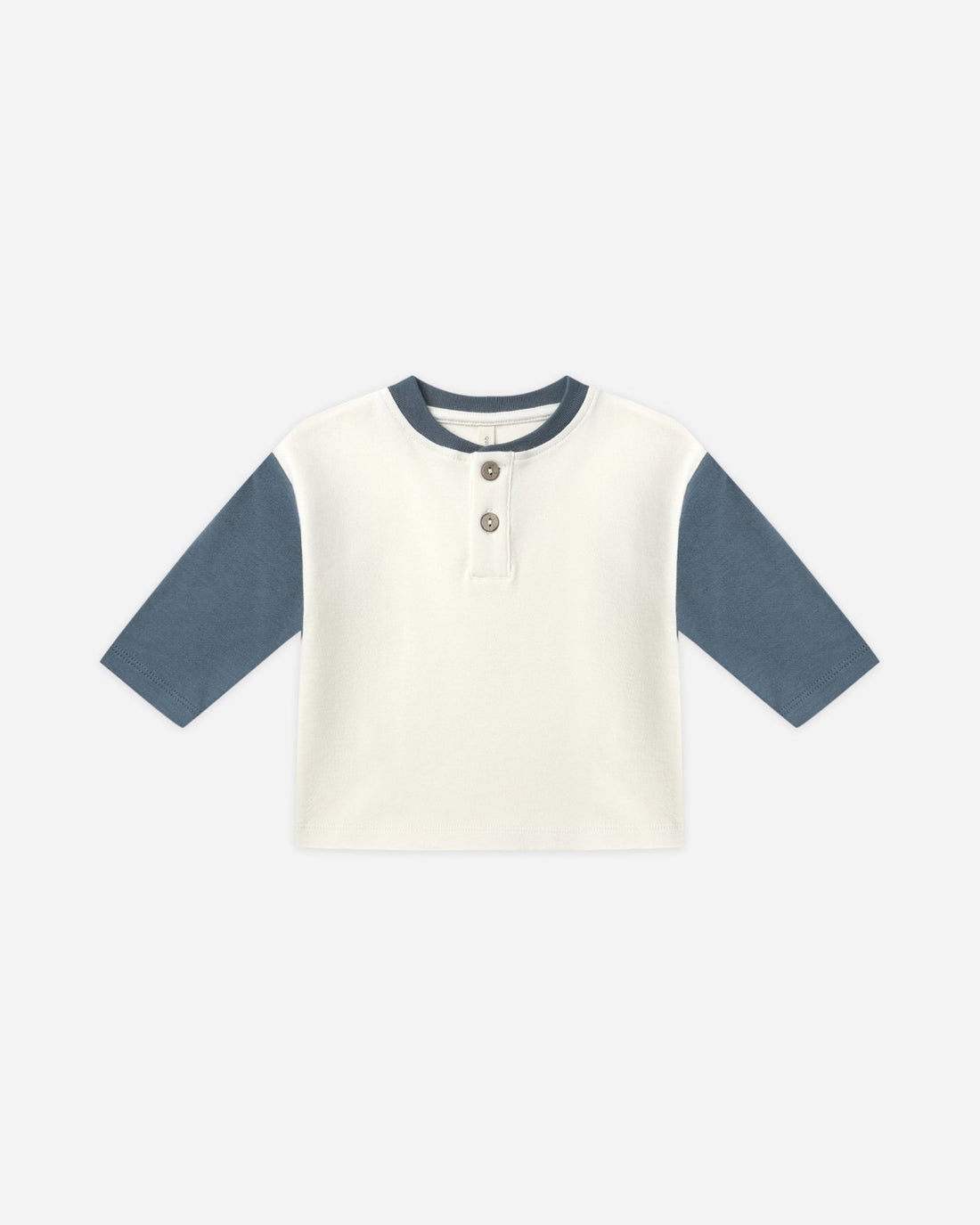 Quincy Mae Long Sleeve Henley Tee || Ocean Quincy Mae