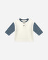 Quincy Mae Long Sleeve Henley Tee || Ocean Quincy Mae