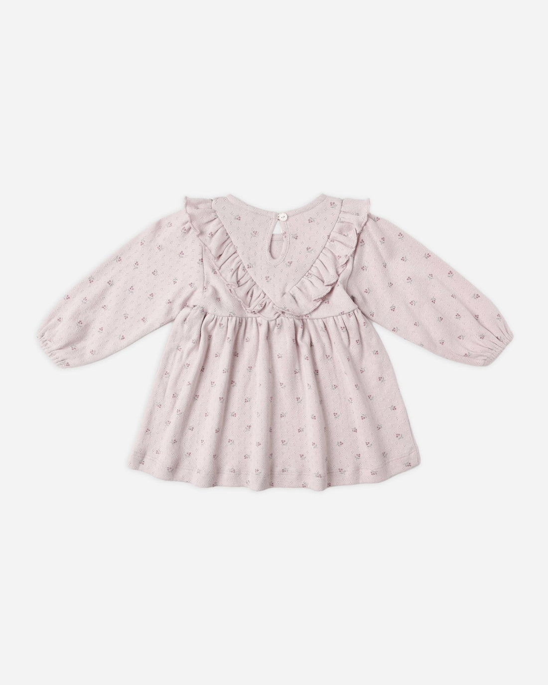 Quincy Mae Long Sleeve Ruffle V Dress || Lilac Ditsy Quincy Mae