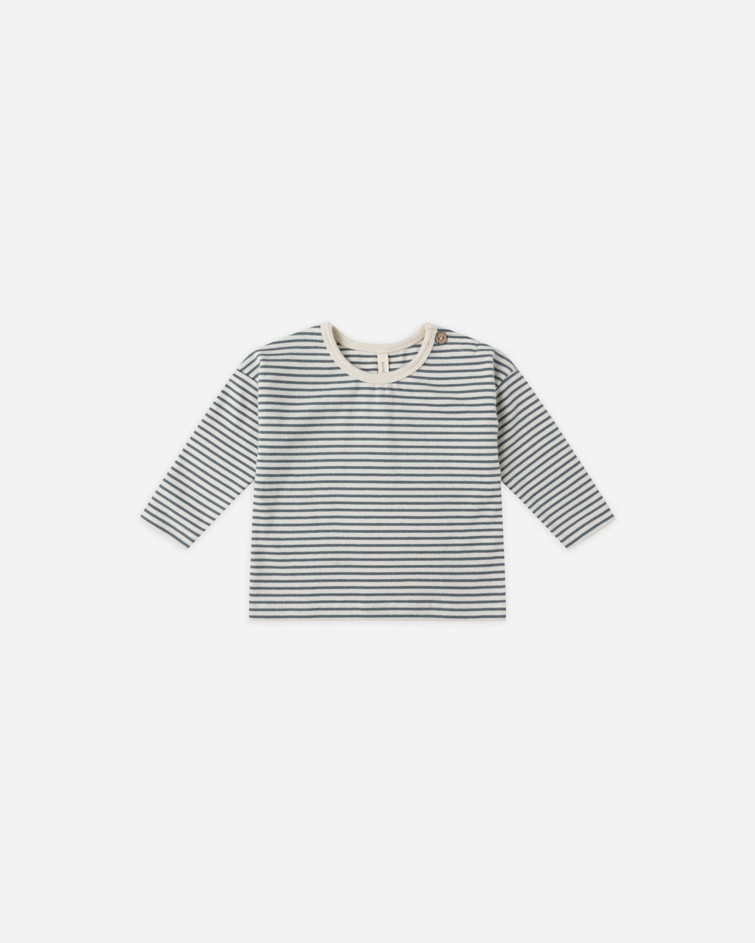 Quincy Mae Long Sleeve Tee || Ocean Micro Stripe Quincy Mae