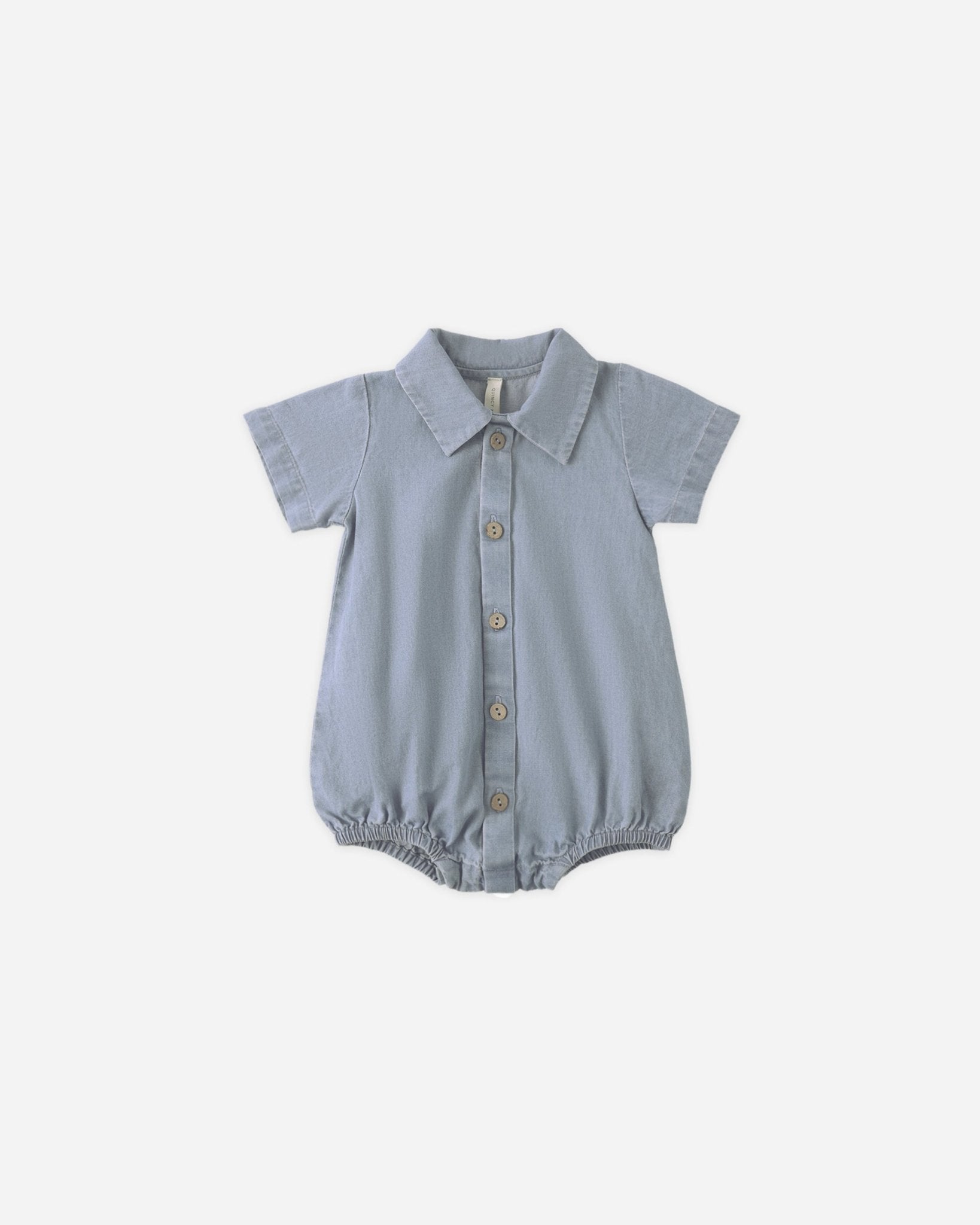 Quincy Mae Matteo Romper Lightweight Denim Quincy Mae