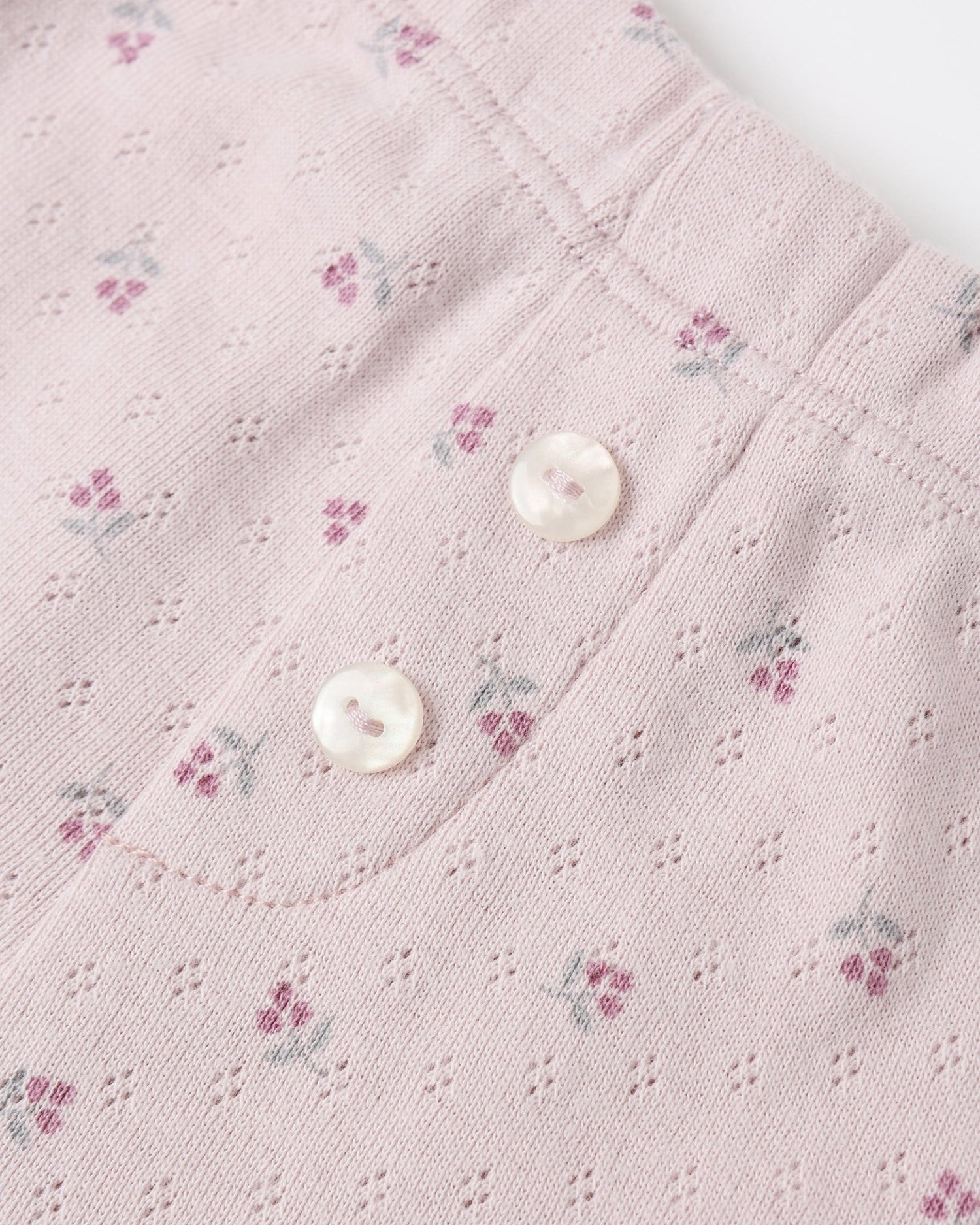 Quincy Mae Pointelle Long Sleeve Tee + Legging || Lilac Ditsy Quincy Mae