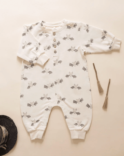 Quincy Mae Relaxed Fleece Jumpsuit || Bats Quincy Mae New