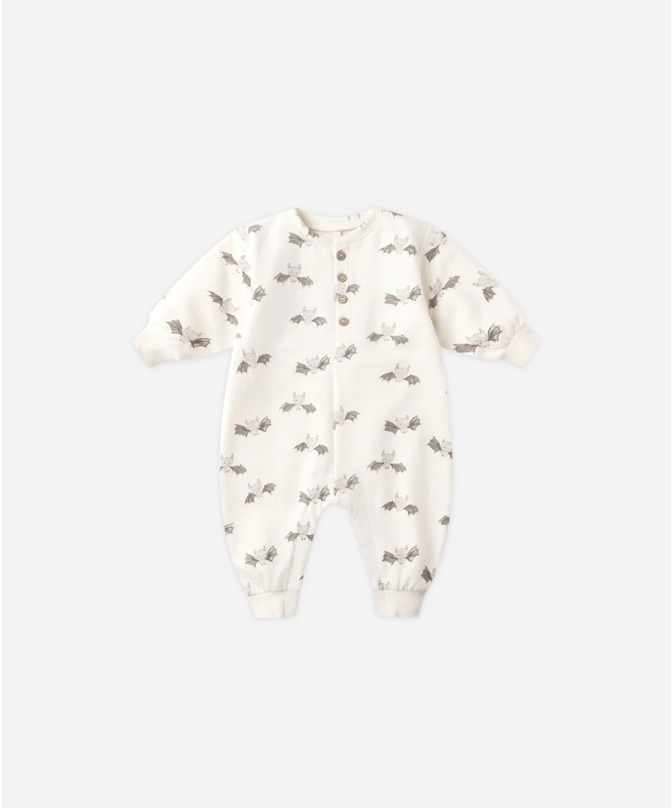 Quincy Mae Relaxed Fleece Jumpsuit || Bats Quincy Mae New