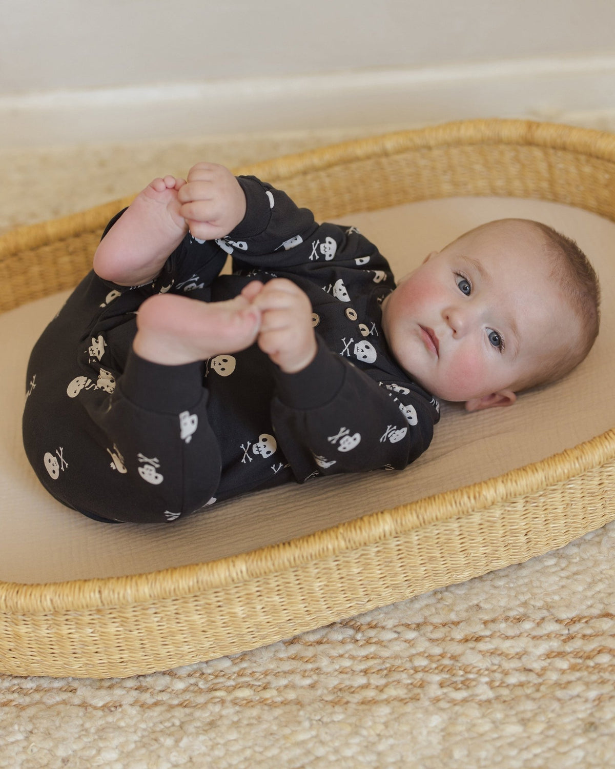 Quincy Mae Relaxed Fleece Jumpsuit || Crossbones Quincy Mae New