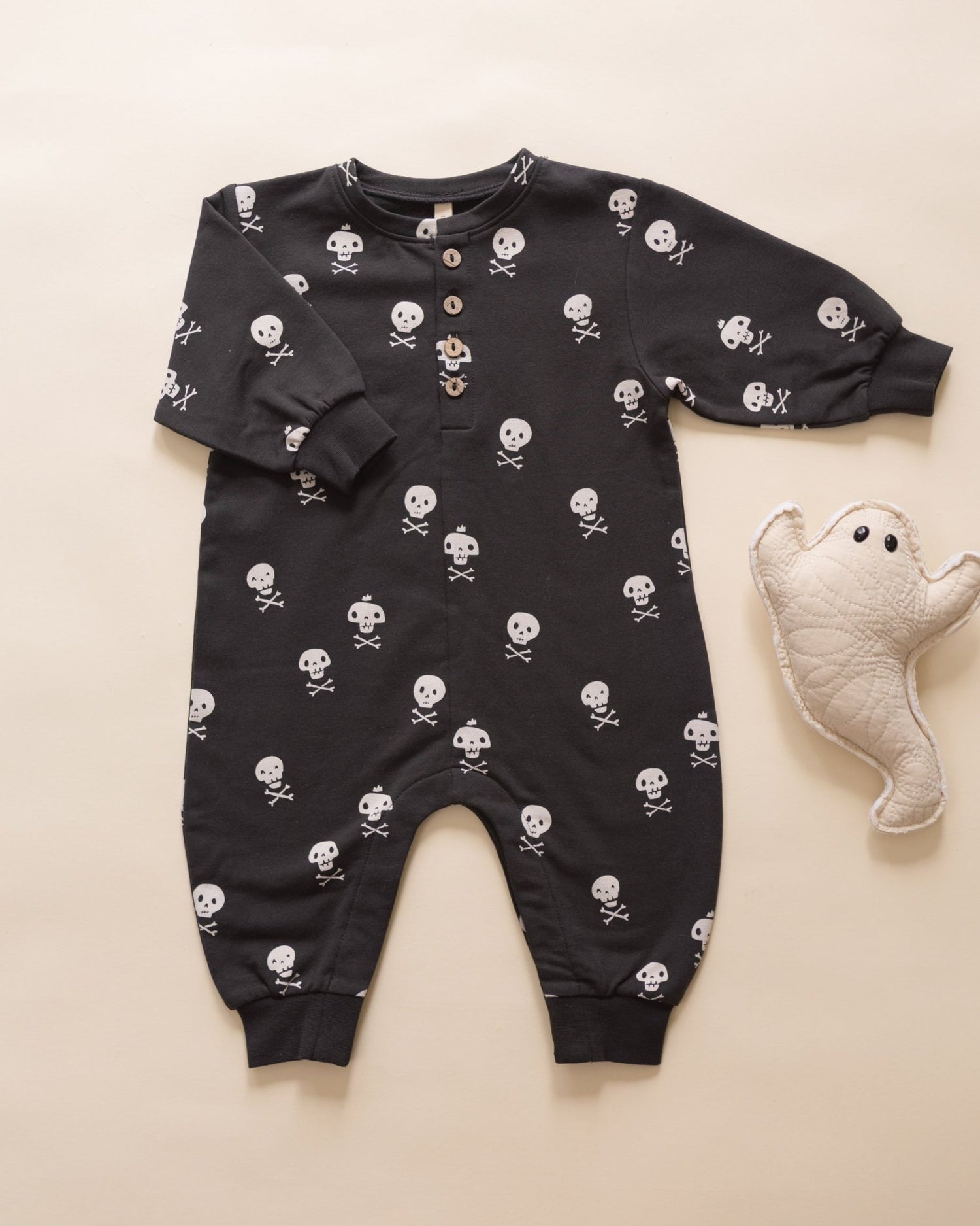 Quincy Mae Relaxed Fleece Jumpsuit || Crossbones Quincy Mae New