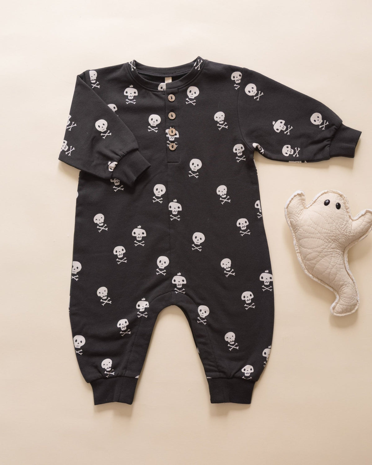 Quincy Mae Relaxed Fleece Jumpsuit || Crossbones Quincy Mae New