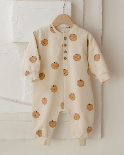 Quincy Mae Relaxed Fleece Jumpsuit - Pumpkins - official product image 5