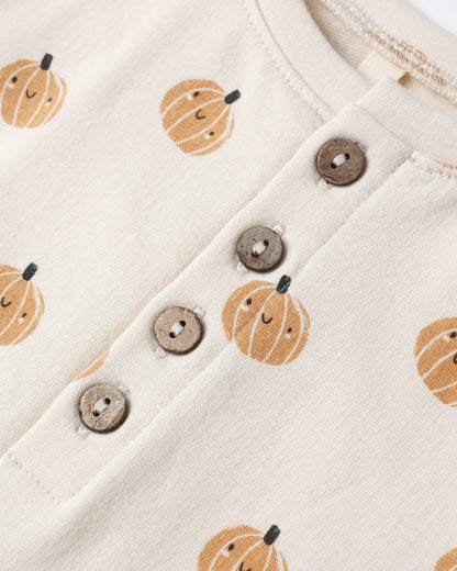 Quincy Mae Relaxed Fleece Jumpsuit || Smiley Pumpkins Quincy Mae New