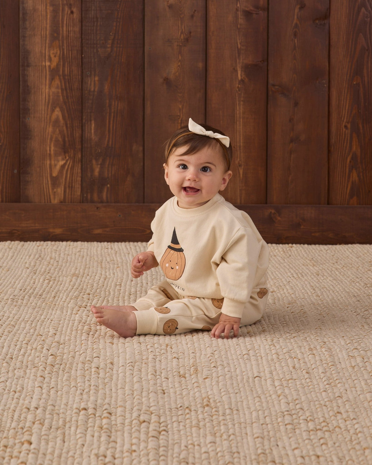 Quincy Mae Relaxed Fleece Sweatpant - Pumpkins - official product image 4