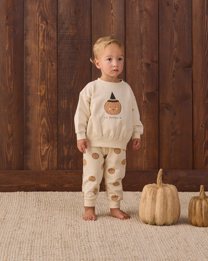 Quincy Mae Relaxed Fleece Sweatpant - Pumpkins - official product image 2