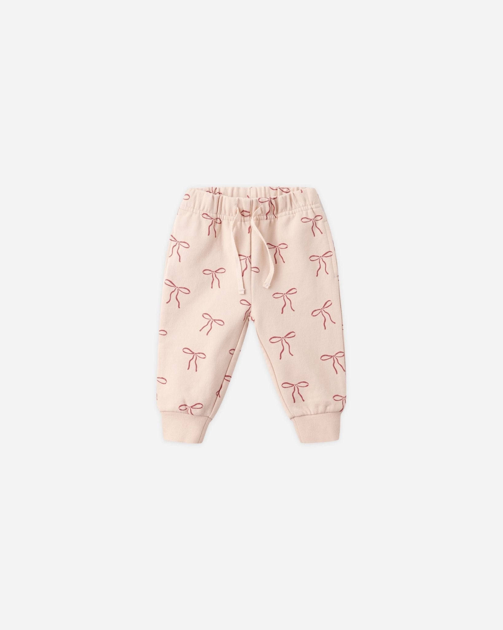 Quincy Mae Relaxed Fleece Sweatpant || Red Bows Quincy Mae