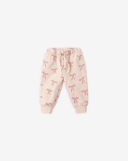 Quincy Mae Relaxed Fleece Sweatpant || Red Bows Quincy Mae