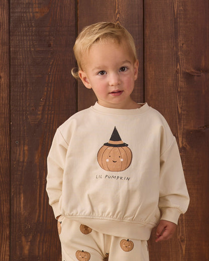 Quincy Mae Relaxed Fleece Sweatshirt - Lil Pumpkin - official product image 2