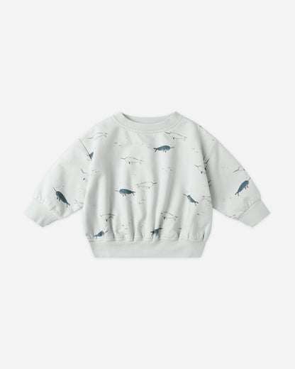Quincy Mae Relaxed Fleece Sweatshirt || Narwhals Quincy Mae