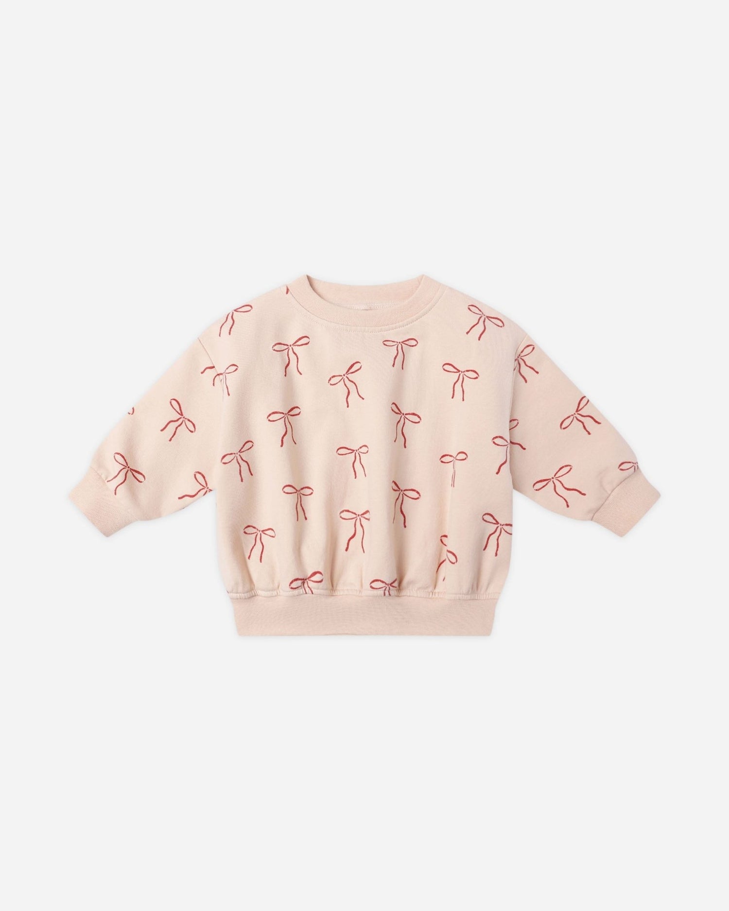 Quincy Mae Relaxed Fleece Sweatshirt || Red Bows Quincy Mae