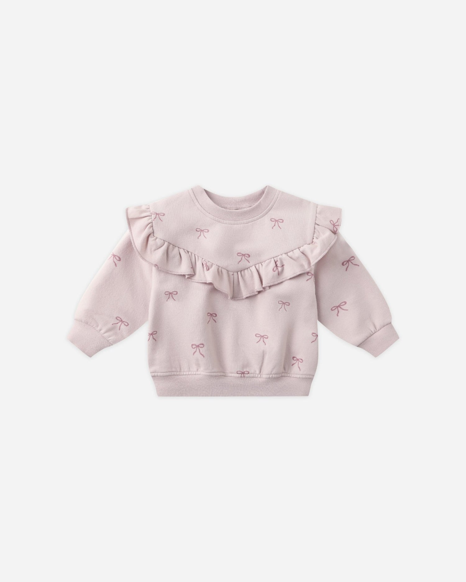 Quincy Mae Ruffle Fleece Sweatshirt || Bows Quincy Mae