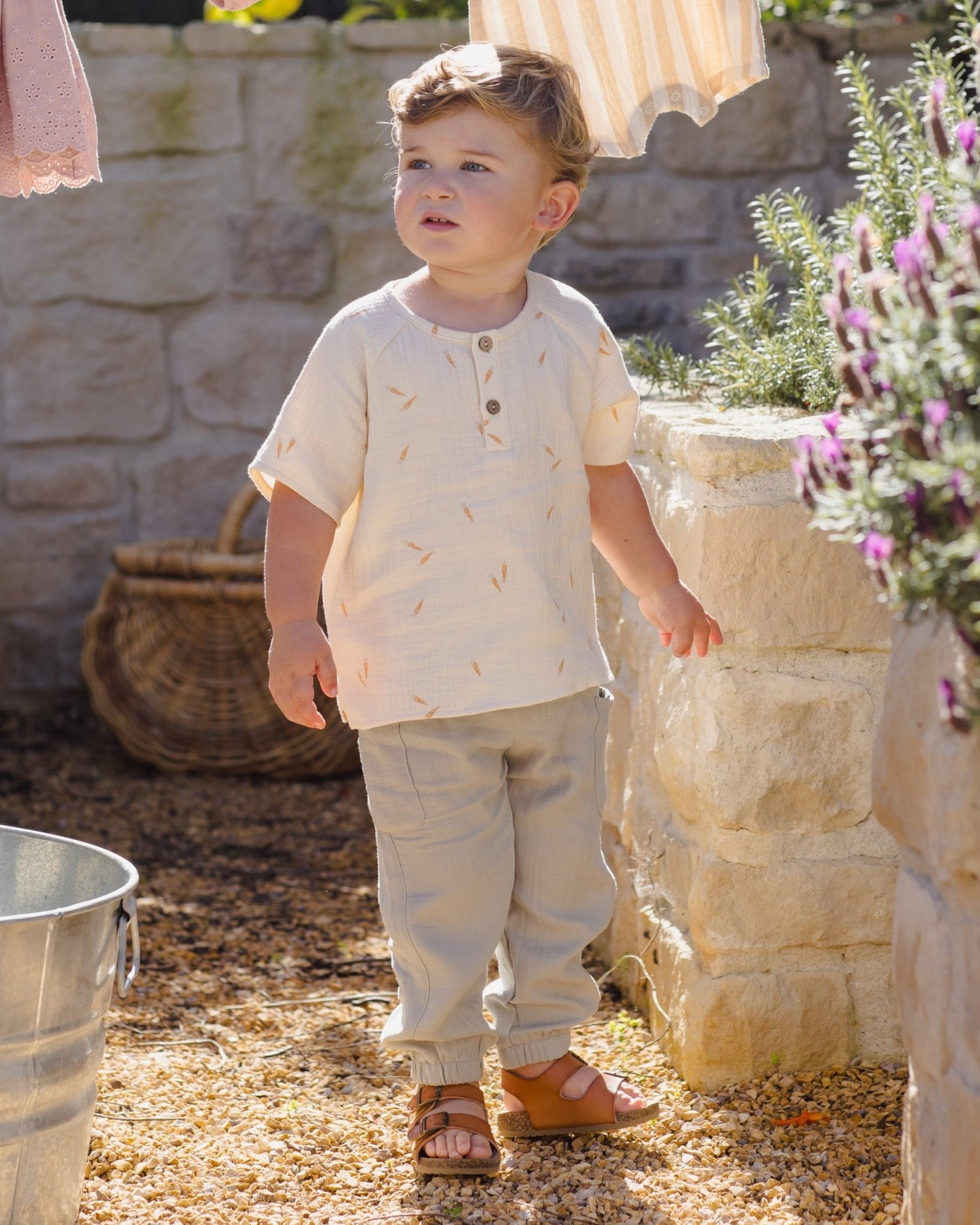 Quincy Mae Short Sleeve Zion Shirt Carrots Quincy Mae