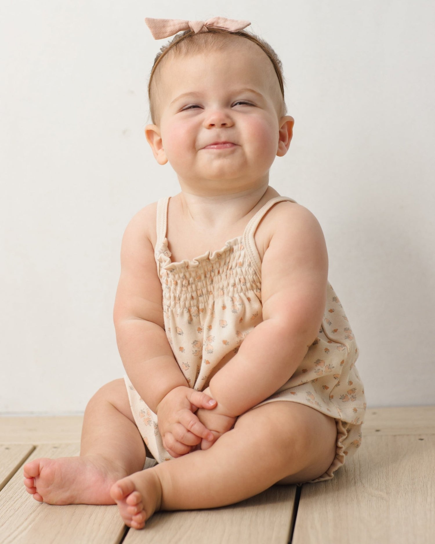 Quincy Mae Smocked Tank + Bloomer Set Strawberries Quincy Mae